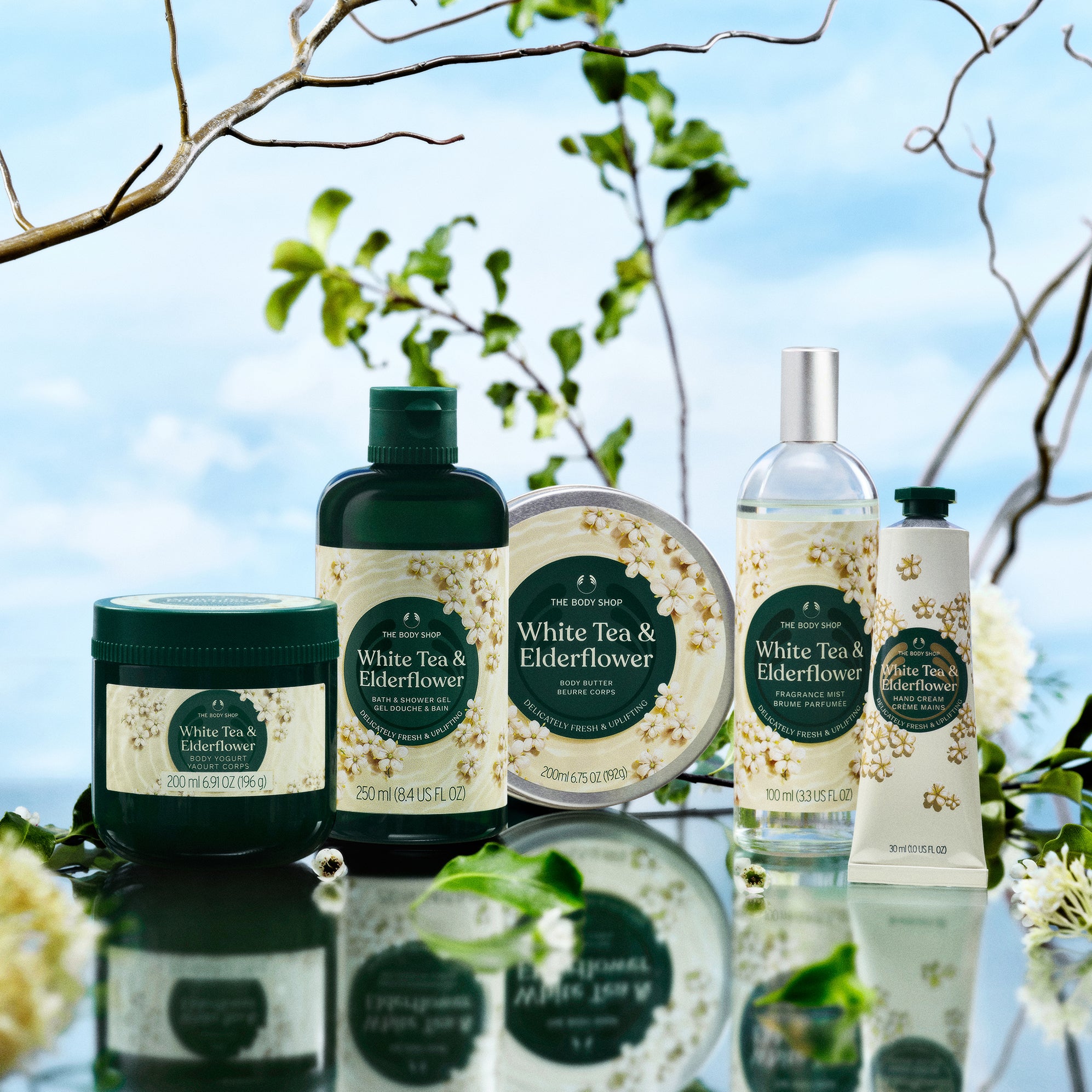White Tea & Elderflower lifestyle range - The Body Shop