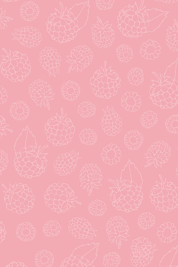 Pink background with white floral patterns
